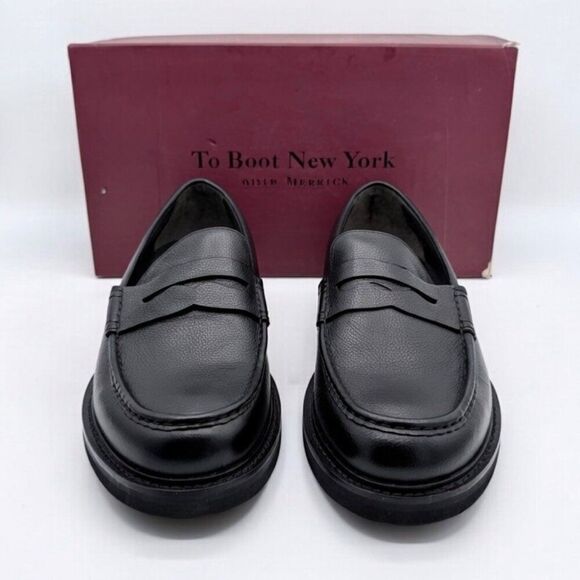 To Boot New York $399 O\'Conner Leather Loafers Windsor Black Lug Sole Men\'s 9.5 main image 11